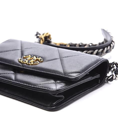 chanel lambskin wallet on chain|fashionphile chanel lambskin wallet.